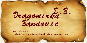 Dragomirka Bandović vizit kartica
